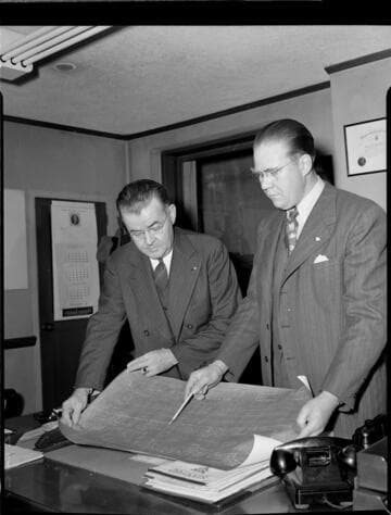 George Rankin and Roy Dahlen for Edison News Feb 1946