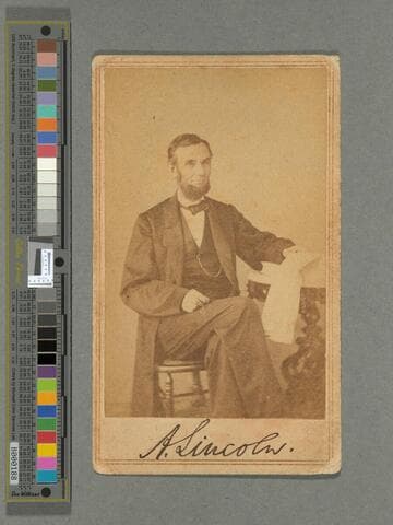 Abraham Lincoln autographed photograph