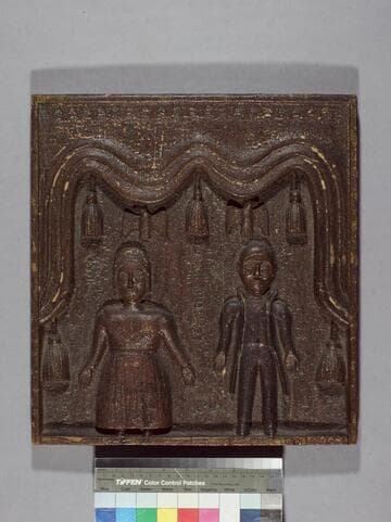 Plaque with Bas Relief of a Man and Woman