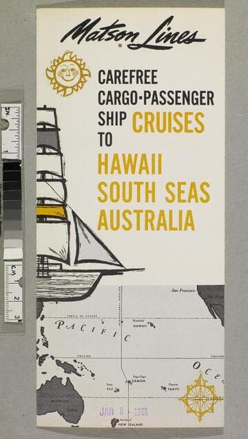 Carefree cargo-passenger ship cruises to Hawaii - South Seas - Australia