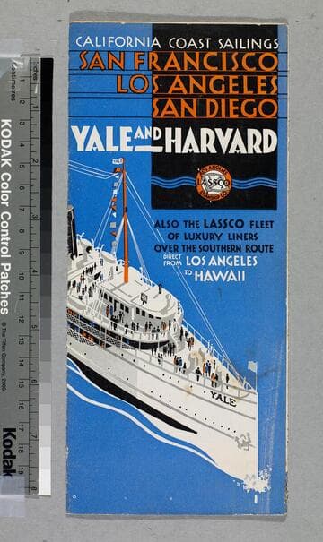 California Coast Sailings San Francisco Los Angeles San Diego : Yale and Harvard