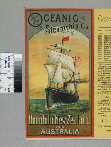 Oceanic Steamship Co. : Honolulu, New Zealand and Australia