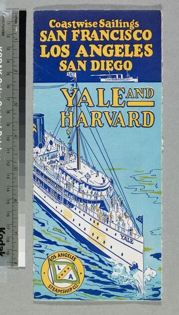Coastwise Sailings San Francisco Los Angeles San Diego : Yale and Harvard