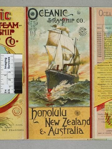 Oceanic Steamship Co.: Honolulu, New Zealand & Australia