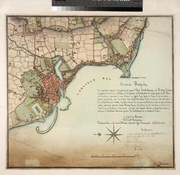 Second Project.This intended project of joining a grand naval Estabilshment at Bridge Town is proposed with the view of making the island of Barbados the chief point of all naval and military operations in time of War, to afford safe ports to ships in case of distress, pursuit of an enemy; and to contain most of the Merchant Vessels, trading in the West Indian Seas, in the Hurricane months; by which means, the Commerce of Barbados must we presume, increase greatly, and would certainly make Bridge Town, the Mart of the West Indies; it would also be the means of creating a New Source of Trade with Spanish America if proper Encouragement were given to Merchants who would forward the Establishment such a benificial Trade. by. Capt. F. de Barrallier. H.Q. 101st Regiment