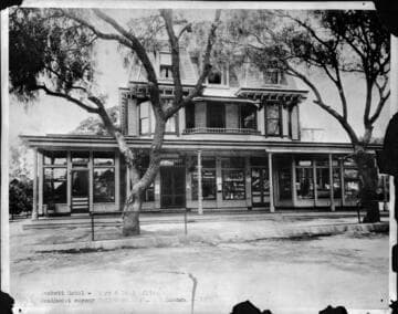 Sackett's Hotel, store and post office, Southwest corner Hollywood Blvd. & Cahuenga Ave