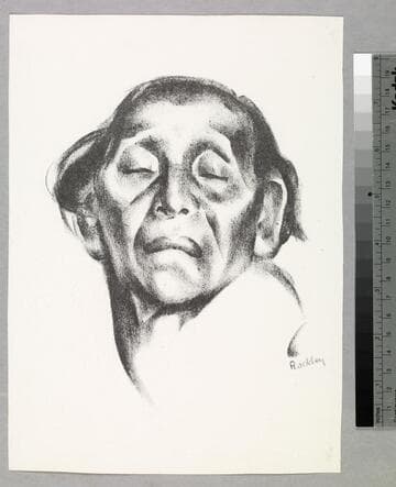 Charcoal drawing by Mildred Rackley