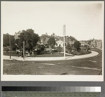 The Plaza, Los Angeles, looking West, ca. 1890