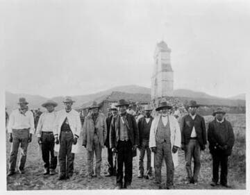 General José Pachito and his captains at Pala, July, 1885