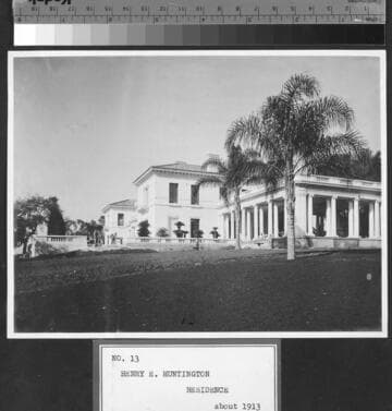 Huntington residence from the southeast., circa 1913