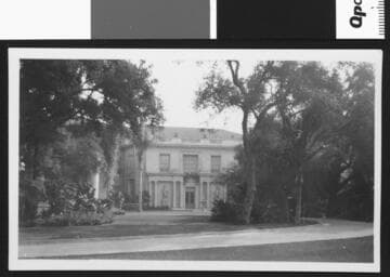 North façade of the Huntington residence