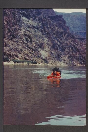 Jorgen Visbak floating down Mead; near Mile 244