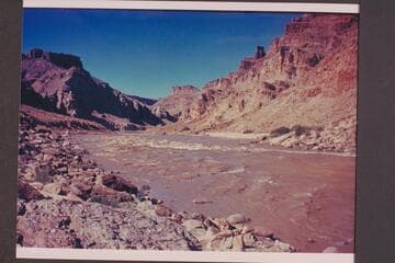 Downstream at Rapid no. 1, approximate gauge 25,000 cfs