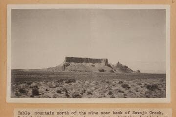 Table Mountain north of the mine near bank of Navajo Creek