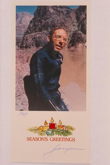 Jorgen Visbak.  At what appears to be about Mile 220, Grand Canyon [with manuscript notes from Visbak to Dock Marston on reverse]