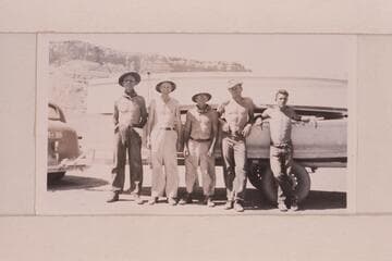 Punts and crew of the second San Juan trip of the Frost Expeditions in 1947