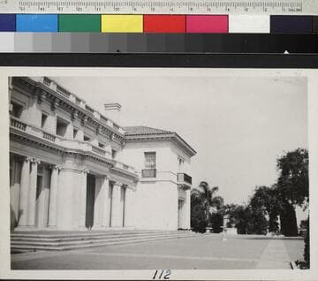 South terrace of the Huntington residence, circa 1912