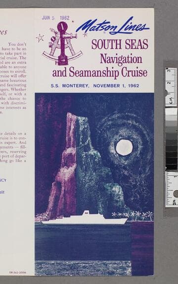 South Seas navigation and steamship cruise