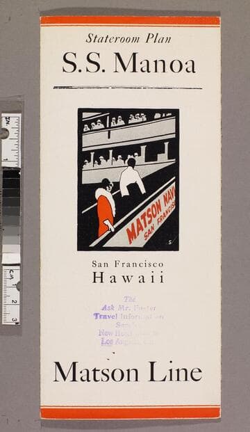 Stateroom plan S. S. Manoa