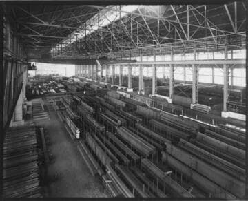 Factory storage area, Bethlehem Steel Company. 1936