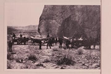 The three Stanton boats being hauled from Greenriver to Crescent Wash