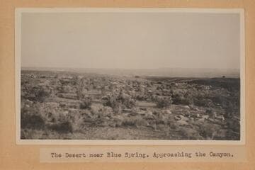The desert near Blue Spring.  Approaching the canyon