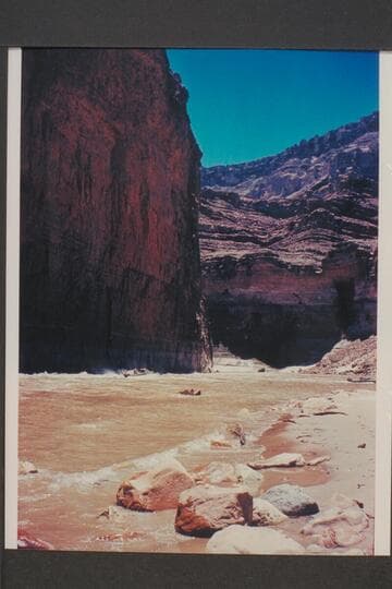 Powell boats working for camera.  Paradise Canyon