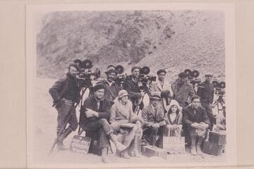 Cameras and crew of "Bride of the Colorado" at Hermit Rapids