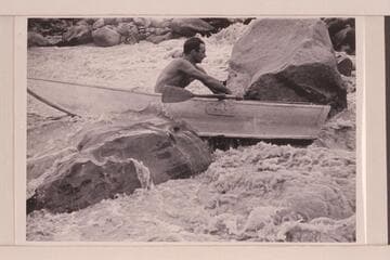 Norm Nevills in 13 Foot Rapid on the San Juan River