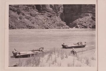 The "CACTUS" and the "BOOTOO" opposite Deer Creek.  The "RATTLESNAKE" is on the opposite shore at left
