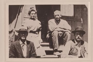 Margaret, Elmer, Ed and Charley Kane.  Ryolite.  Taken by Helen Kane, Charley's wife