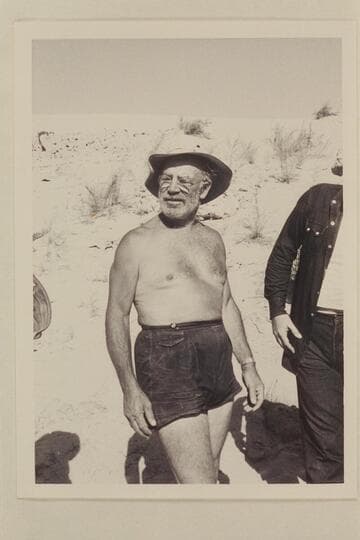 Dock Marston at end of 1956 Grand Canyon cruise; Sandy Point, Lake Mead