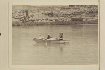 Dock and Margaret Marston in the "Joan."  Run from Moab to Lees Ferry