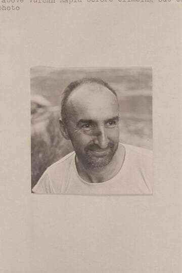 Joe Szep at camp above Vulcan Rapid before climbing out to Tuweep