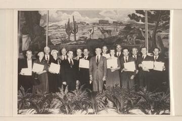 Presentation of awards in Department of Interior; Washington D. C.  Jess Nusbaum is 3rd from left and Rod Sanderson is 5th from left
