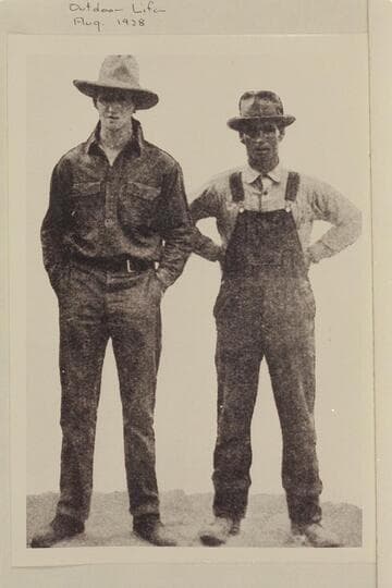 Christopher McGregory (right) and Robert Weatherhead.  Eddy crew, 1927