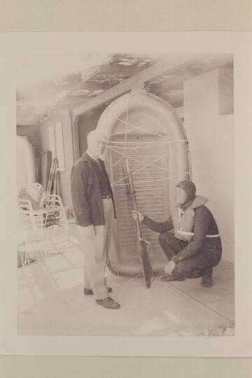 Dock Marston and Bill Belknap with Sportyak used in Cataract CAnyon after return from transit