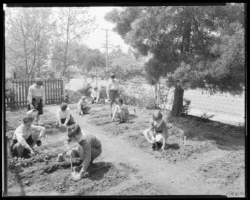 Garden project, Polytechnic Elementary School, 1030 East California, Pasadena. 1935
